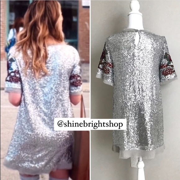 RARE ASO Alexis Rose in Schitt’s Creek Embroidered Sequin Dress NWT - Picture 6 of 16
